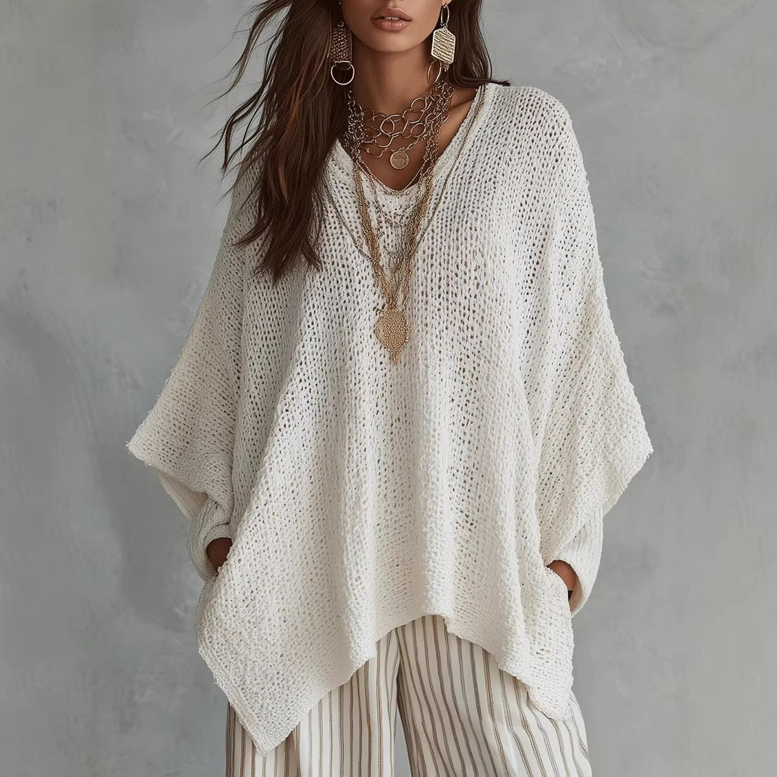 Pull Ample à Manches Longues