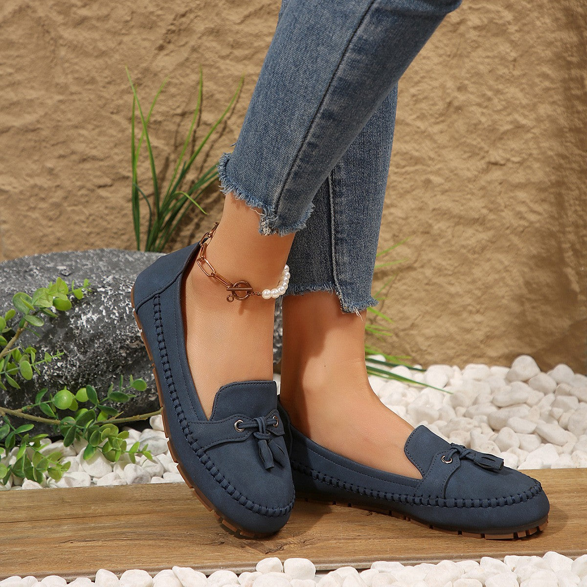 Mocassins à bout rond