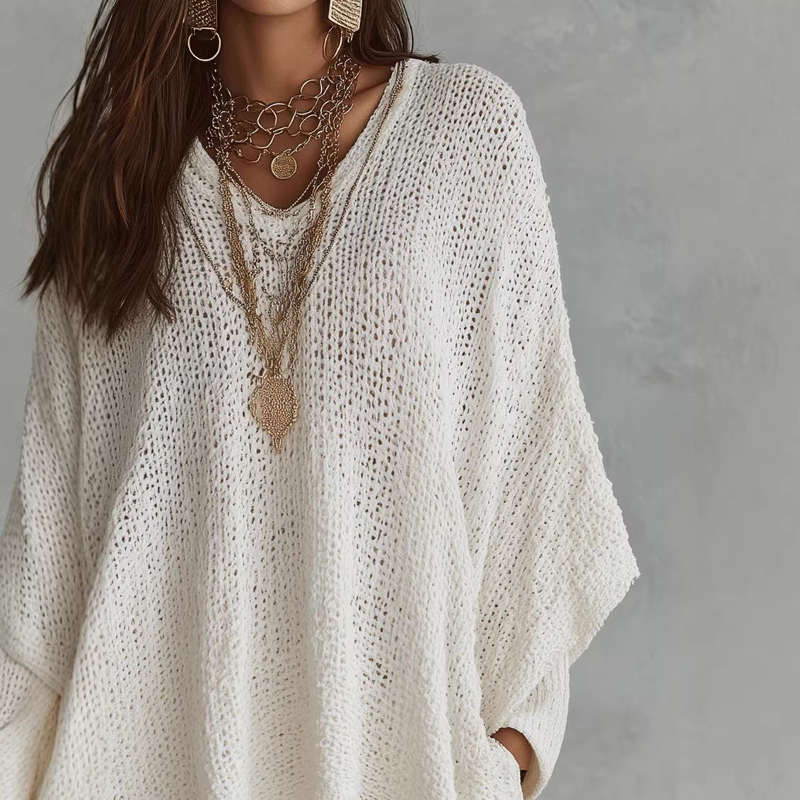 Pull Ample à Manches Longues